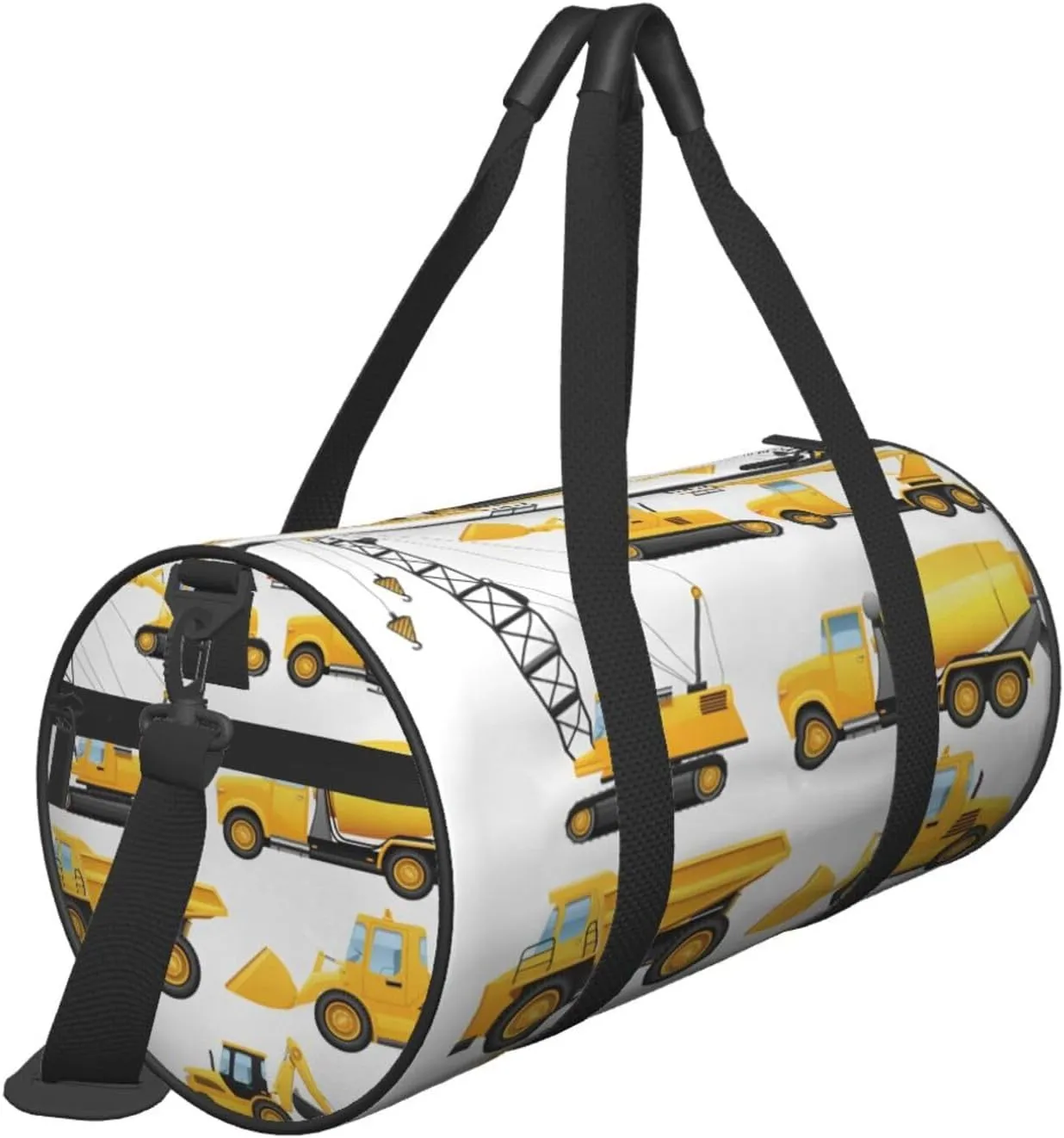 Travel Duffle Bag for Men Women, Construction Vehicles Machinery Trucks Duffle Bags for Sport Gym Overnight Luggage
