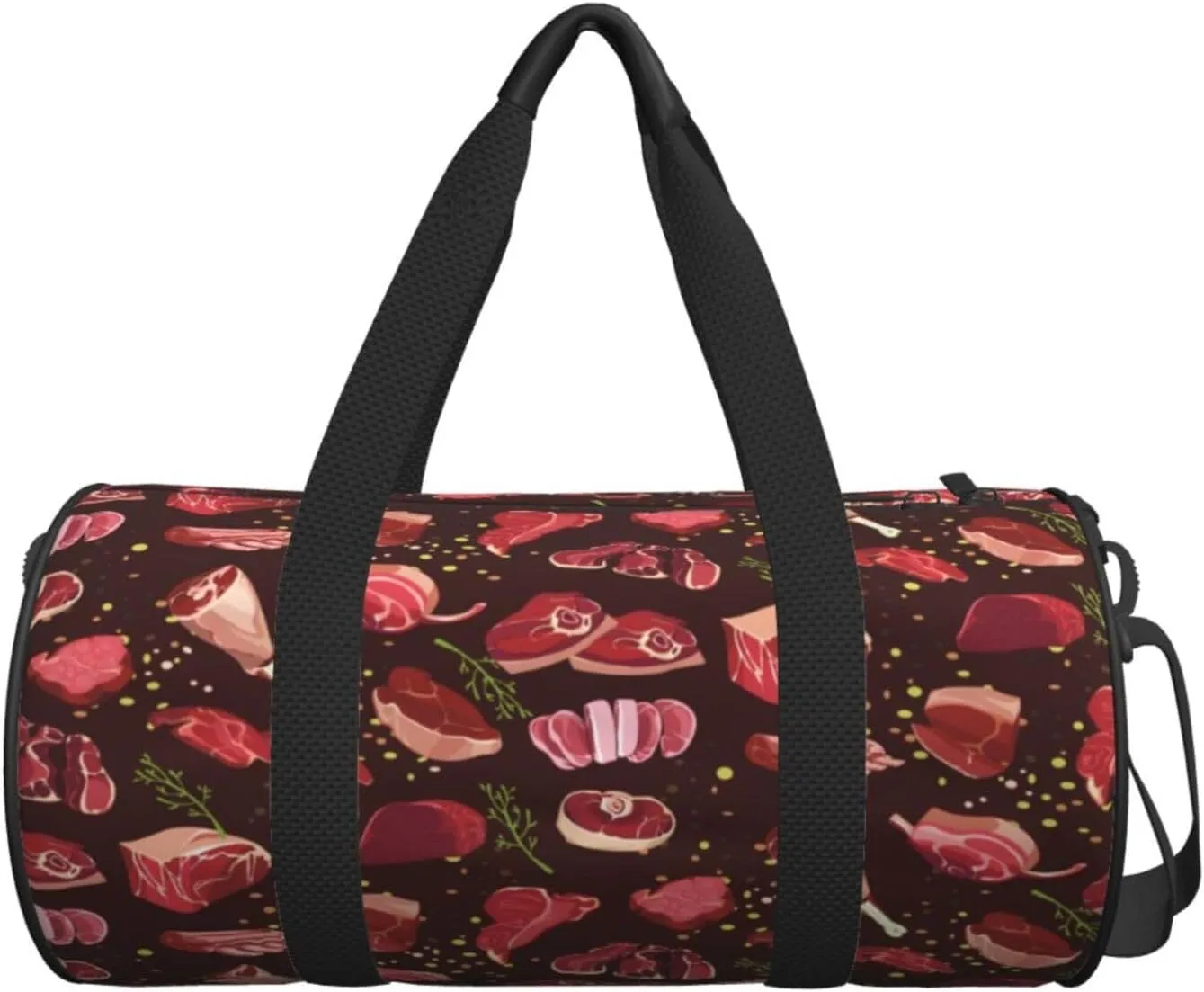 Travel Duffle Bag for Men Women, Cutting Beef Duffle Bags for Sport Gym Overnight Luggage