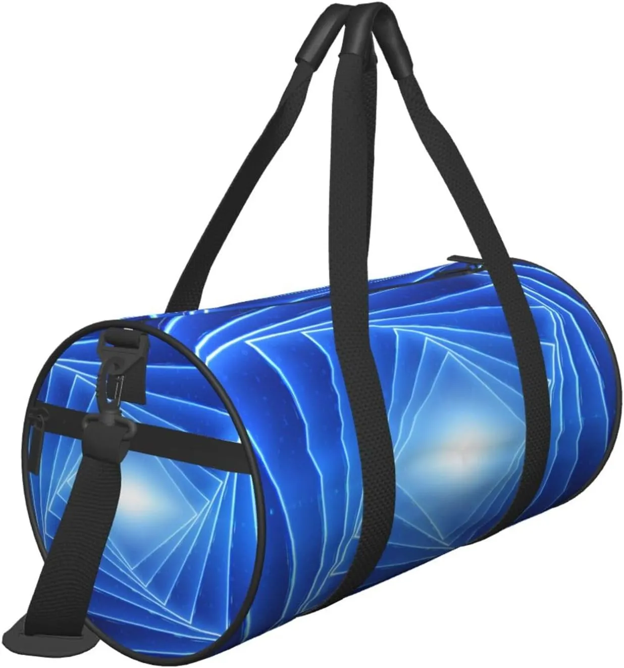 Travel Duffle Bag for Men Women, Data Flow Square Twisted Tunnel Duffle Bags for Sport Gym Overnight Luggage