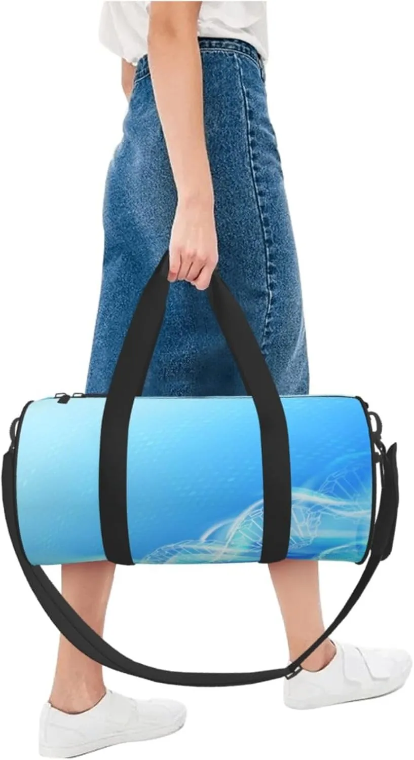 Travel Duffle Bag for Men Women, Dna Figures Duffle Bags for Sport Gym Overnight Luggage