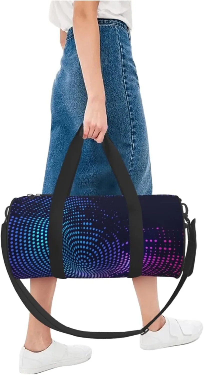 Travel Duffle Bag for Men Women, Dotted Duffle Bags for Sport Gym Overnight Luggage