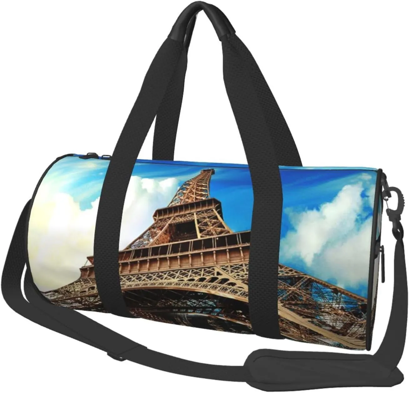 Travel Duffle Bag for Men Women, Eiffel Tower Paris France Duffle Bags for Sport Gym Overnight Luggage
