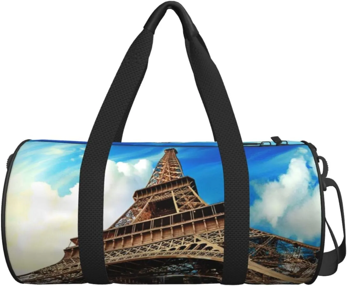 Travel Duffle Bag for Men Women, Eiffel Tower Paris France Duffle Bags for Sport Gym Overnight Luggage