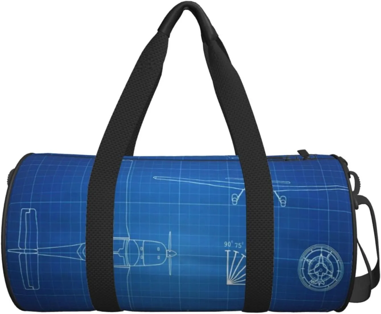 Travel Duffle Bag for Men Women, Engineering Blueprint Plane Fast Duffle Bags for Sport Gym Overnight Luggage