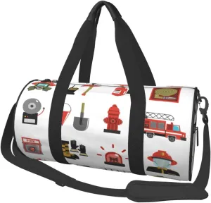 Travel Duffle Bag for Men Women, Firefighter Fire Truck Duffle Bags for Sport Gym Overnight Luggage