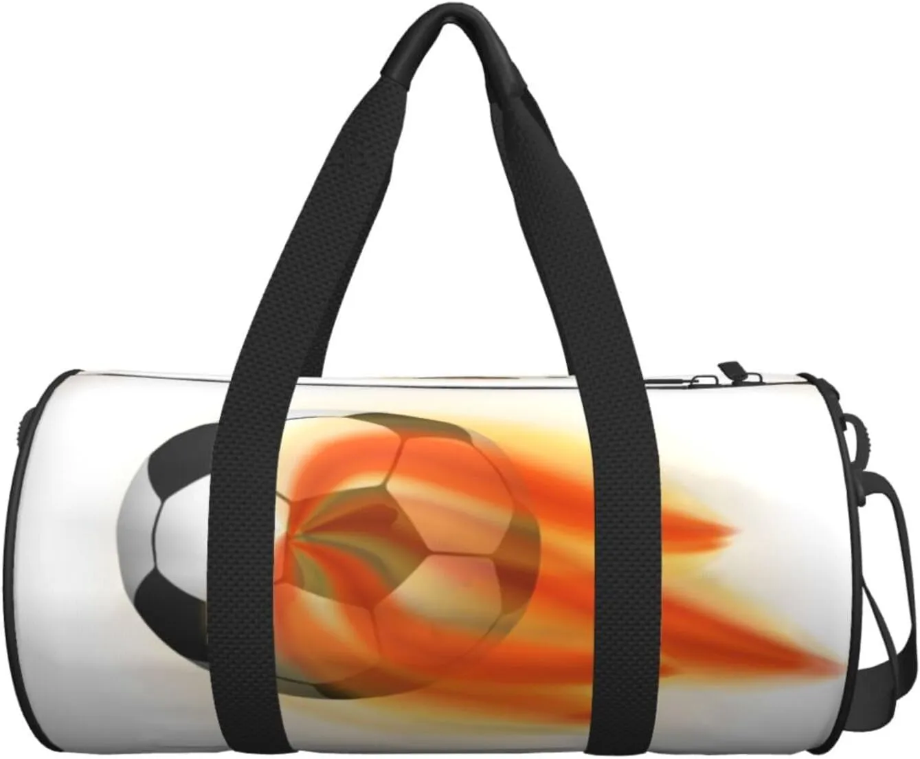 Travel Duffle Bag for Men Women, Flaming Soccer Ball Duffle Bags for Sport Gym Overnight Luggage