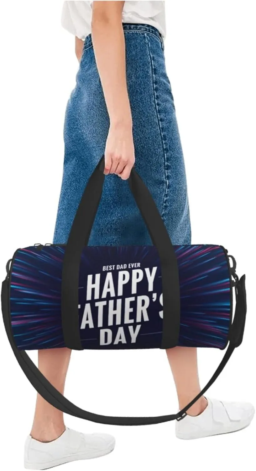 Travel Duffle Bag for Men Women, Happy Fathers Day Best Dad Ever Duffle Bags for Sport Gym Overnight Luggage