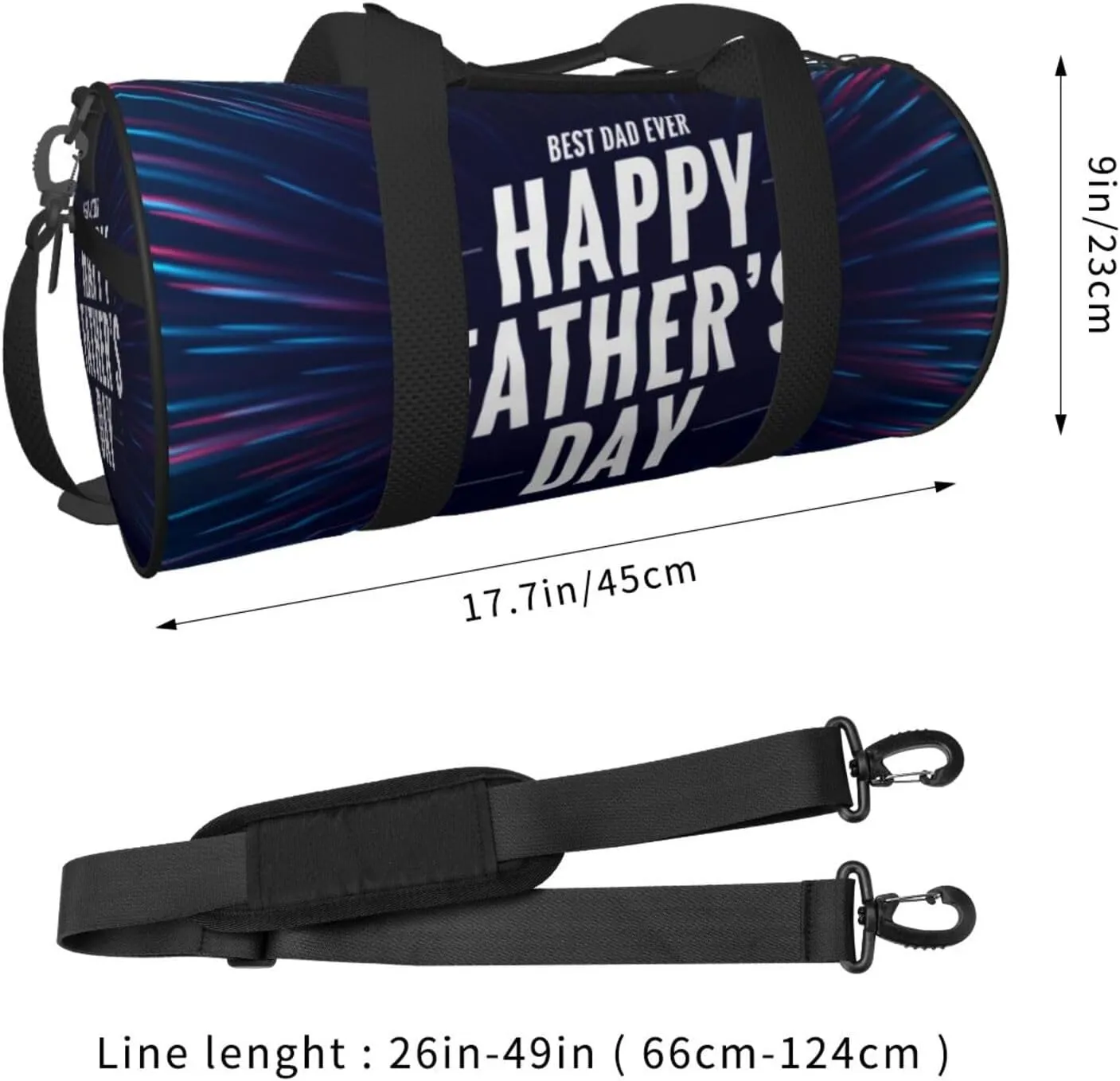 Travel Duffle Bag for Men Women, Happy Fathers Day Best Dad Ever Duffle Bags for Sport Gym Overnight Luggage