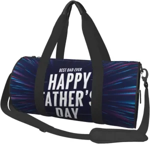 Travel Duffle Bag for Men Women, Happy Fathers Day Best Dad Ever Duffle Bags for Sport Gym Overnight Luggage