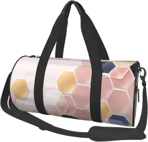 Travel Duffle Bag for Men Women, Hexagonal Duffle Bags for Sport Gym Overnight Luggage