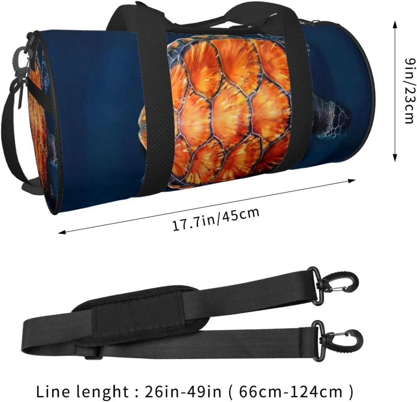 Travel Duffle Bag for Men Women, Islands Turtle Duffle Bags for Sport Gym Overnight Luggage