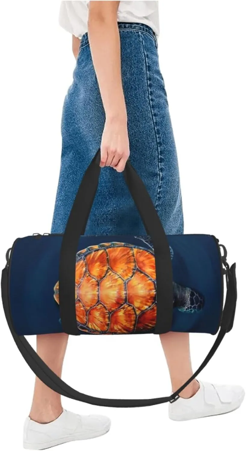 Travel Duffle Bag for Men Women, Islands Turtle Duffle Bags for Sport Gym Overnight Luggage