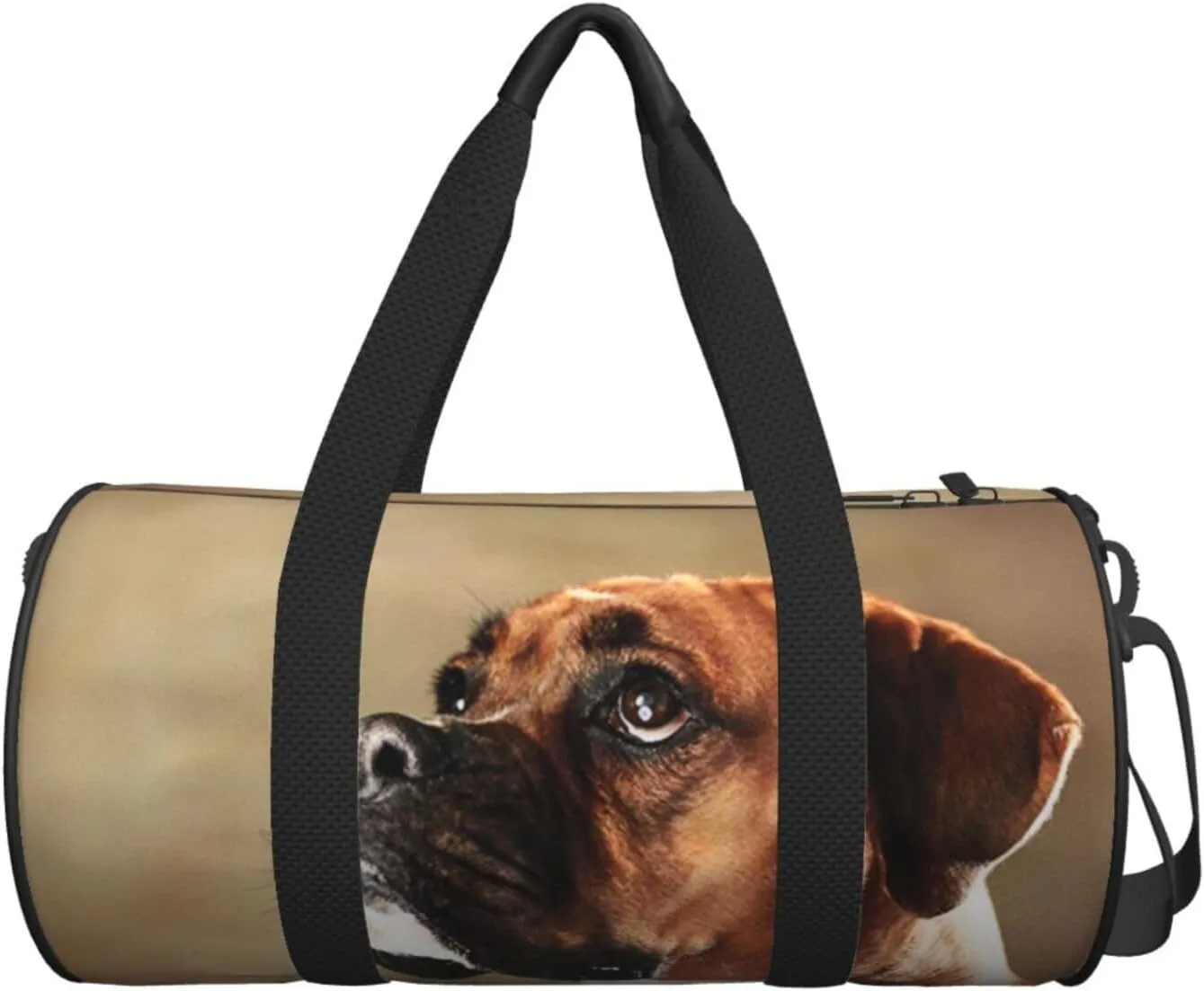 Travel Duffle Bag for Men Women, Lovely Boxer Dog Duffle Bags for Sport Gym Overnight Luggage