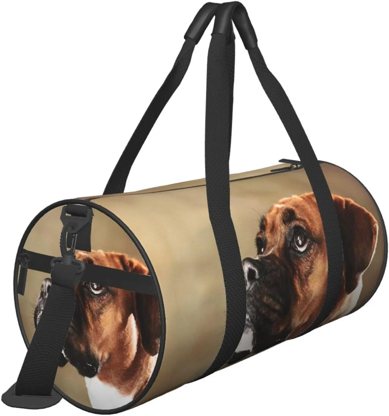 Travel Duffle Bag for Men Women, Lovely Boxer Dog Duffle Bags for Sport Gym Overnight Luggage