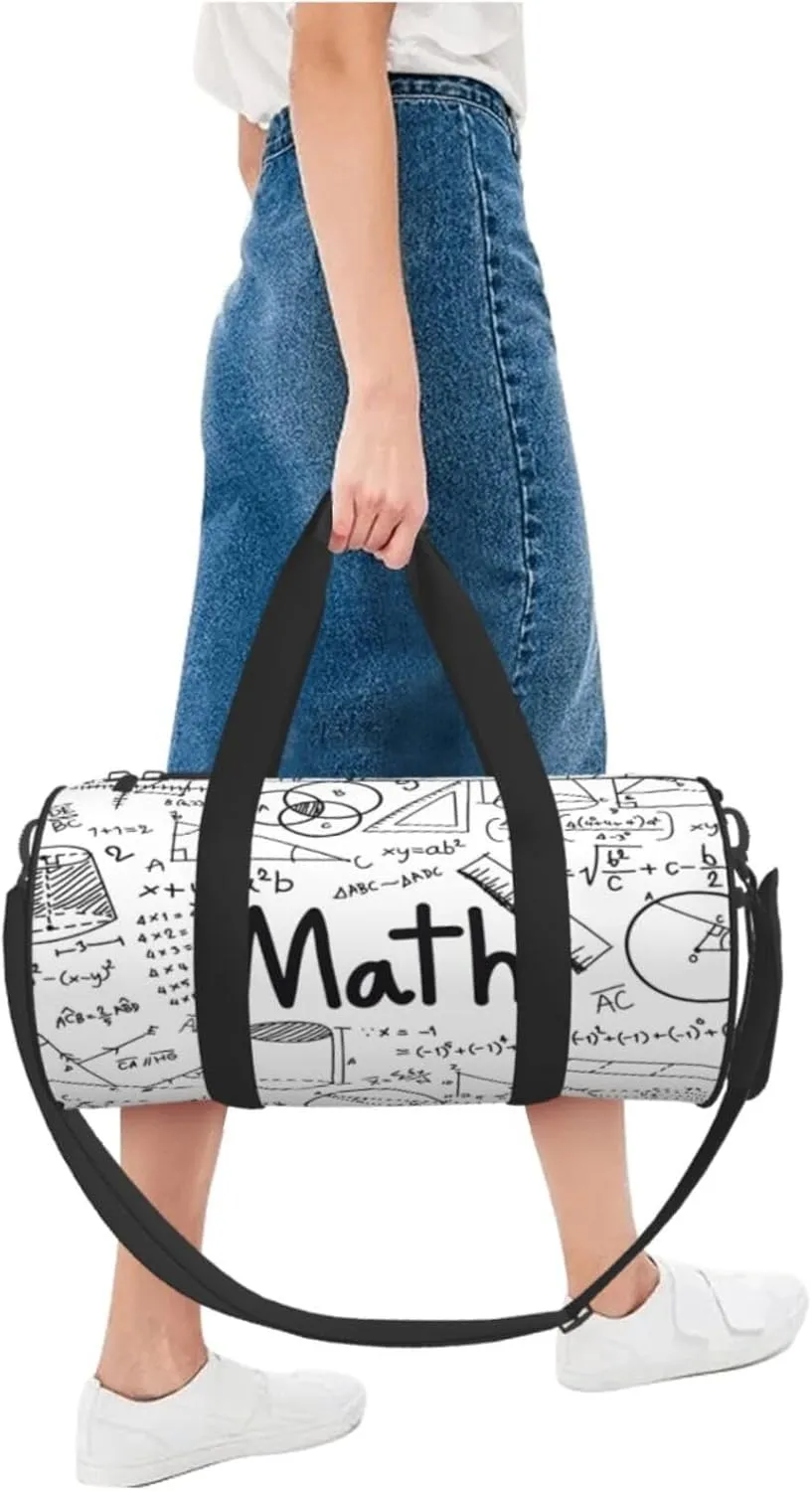 Travel Duffle Bag for Men Women, Math Mathematical formula Duffle Bags for Sport Gym Overnight Luggage