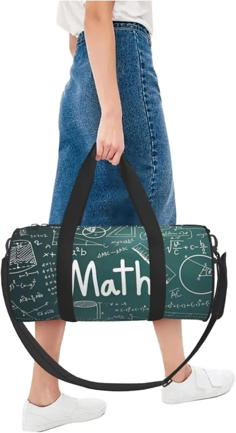 Travel Duffle Bag for Men Women, Maths Duffle Bags for Sport Gym Overnight Luggage