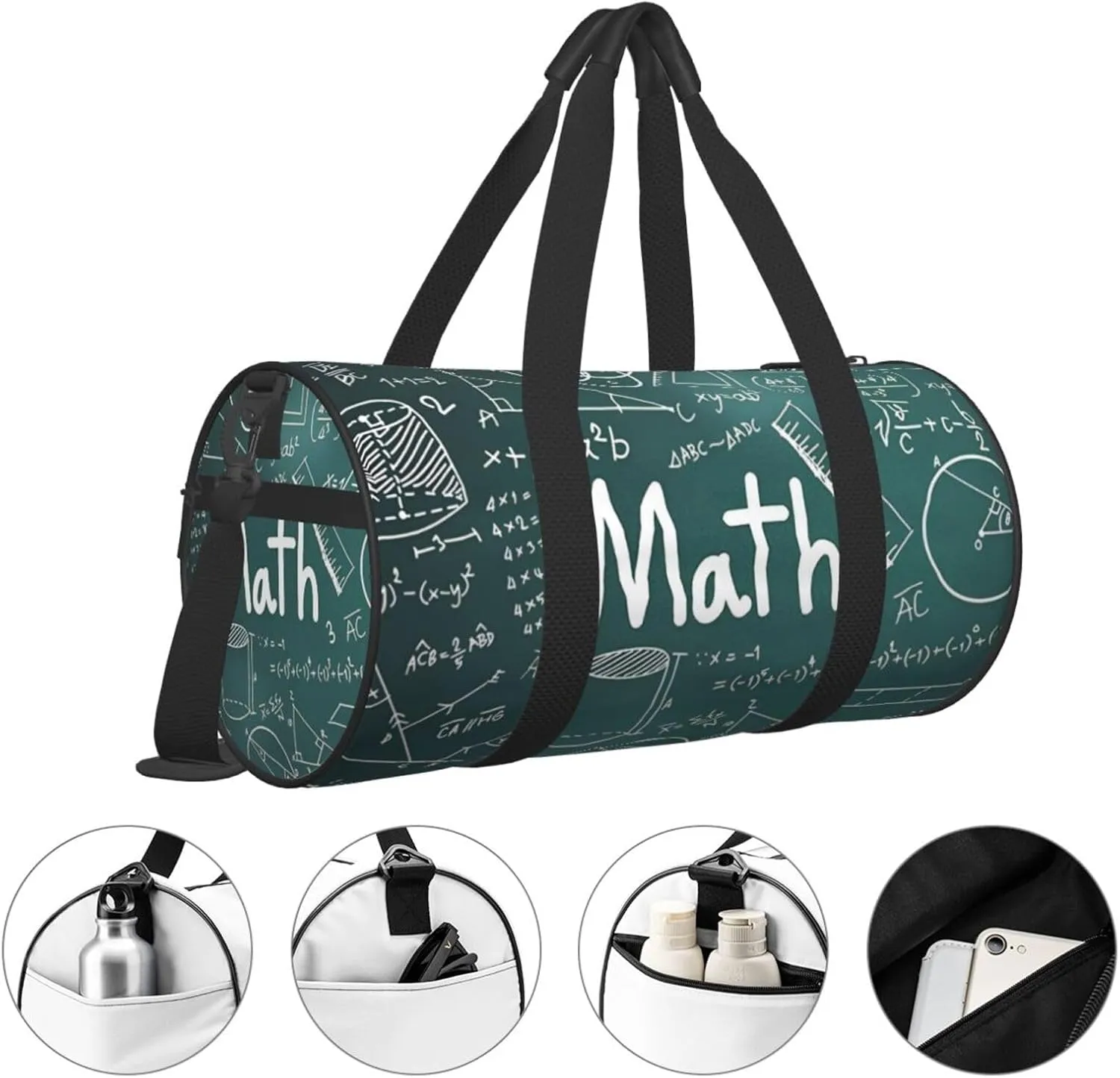 Travel Duffle Bag for Men Women, Maths Duffle Bags for Sport Gym Overnight Luggage