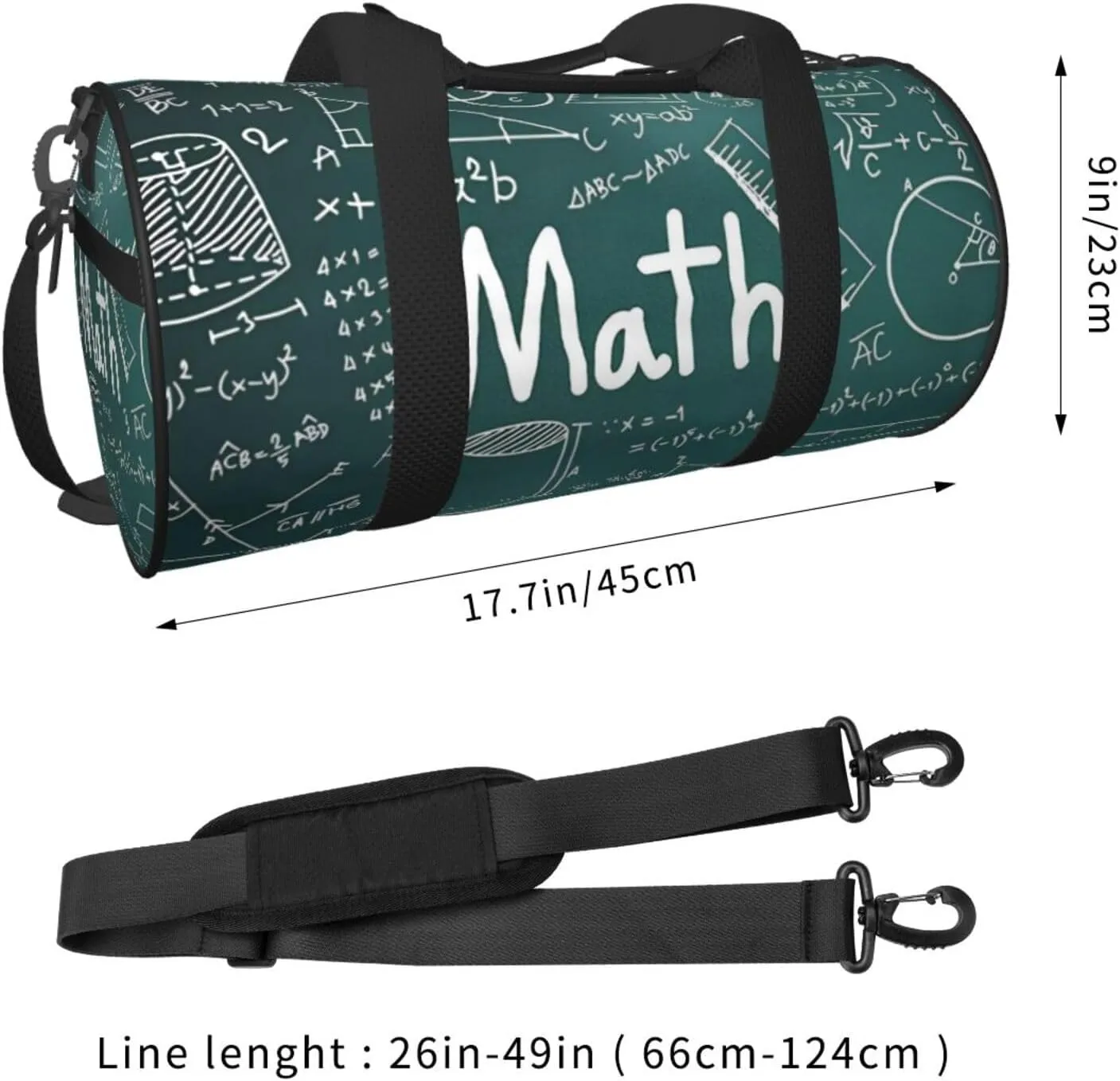 Travel Duffle Bag for Men Women, Maths Duffle Bags for Sport Gym Overnight Luggage