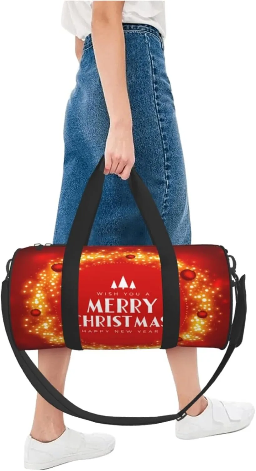 Travel Duffle Bag for Men Women, Merry Christmas Balls Duffle Bags for Sport Gym Overnight Luggage