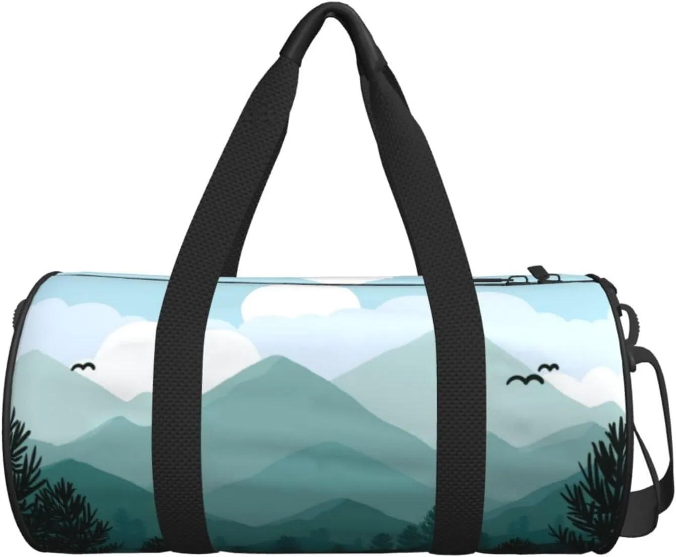 Travel Duffle Bag for Men Women, Mountain Landscape Duffle Bags for Sport Gym Overnight Luggage