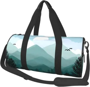 Travel Duffle Bag for Men Women, Mountain Landscape Duffle Bags for Sport Gym Overnight Luggage