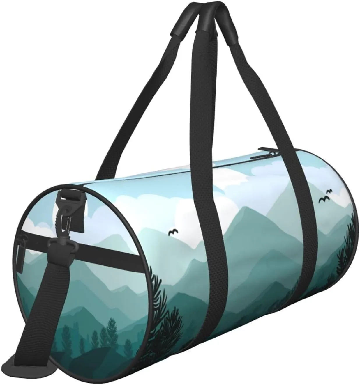 Travel Duffle Bag for Men Women, Mountain Landscape Duffle Bags for Sport Gym Overnight Luggage