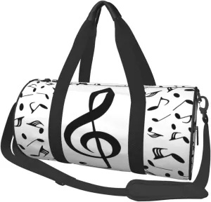 Travel Duffle Bag for Men Women, Music Musical Notes Duffle Bags for Sport Gym Overnight Luggage