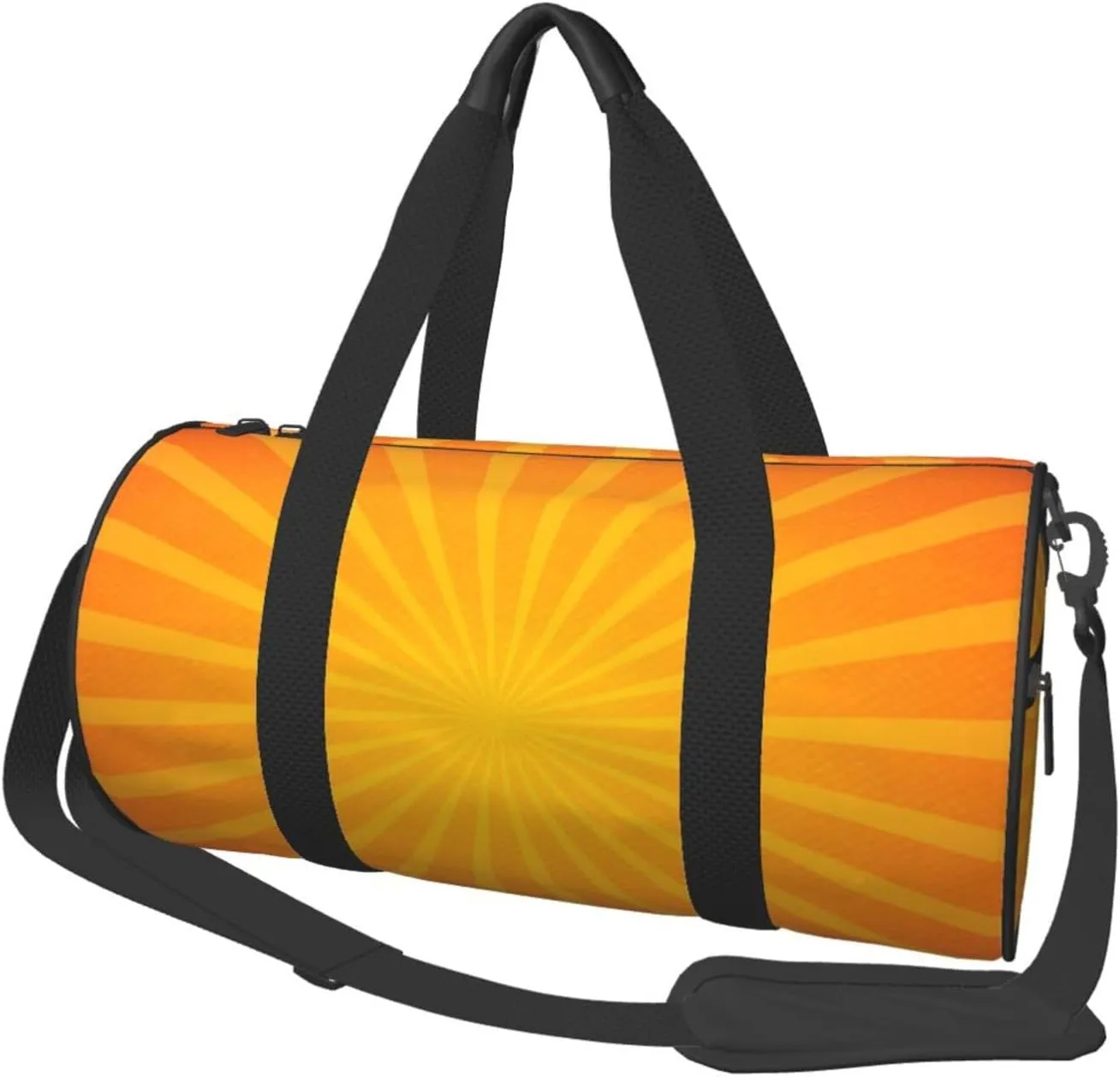 Travel Duffle Bag for Men Women, Orange Sunburst Duffle Bags for Sport Gym Overnight Luggage