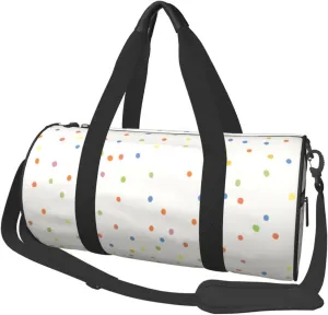 Travel Duffle Bag for Men Women, Polka Dot Duffle Bags for Sport Gym Overnight Luggage