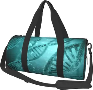 Travel Duffle Bag for Men Women, Science Biology Digital Dna Duffle Bags for Sport Gym Overnight Luggage