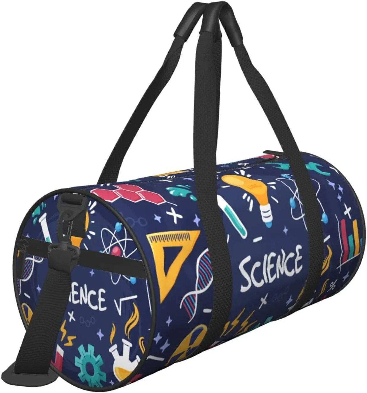 Travel Duffle Bag for Men Women, Science Education Blue Duffle Bags for Sport Gym Overnight Luggage