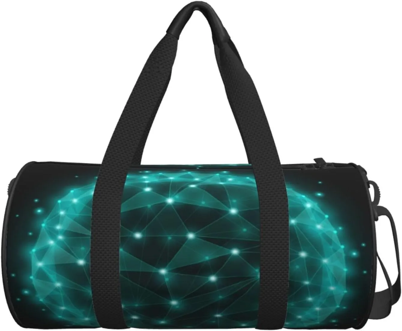 Travel Duffle Bag for Men Women, Sphere Polygonal Dot Web Network Duffle Bags for Sport Gym Overnight Luggage