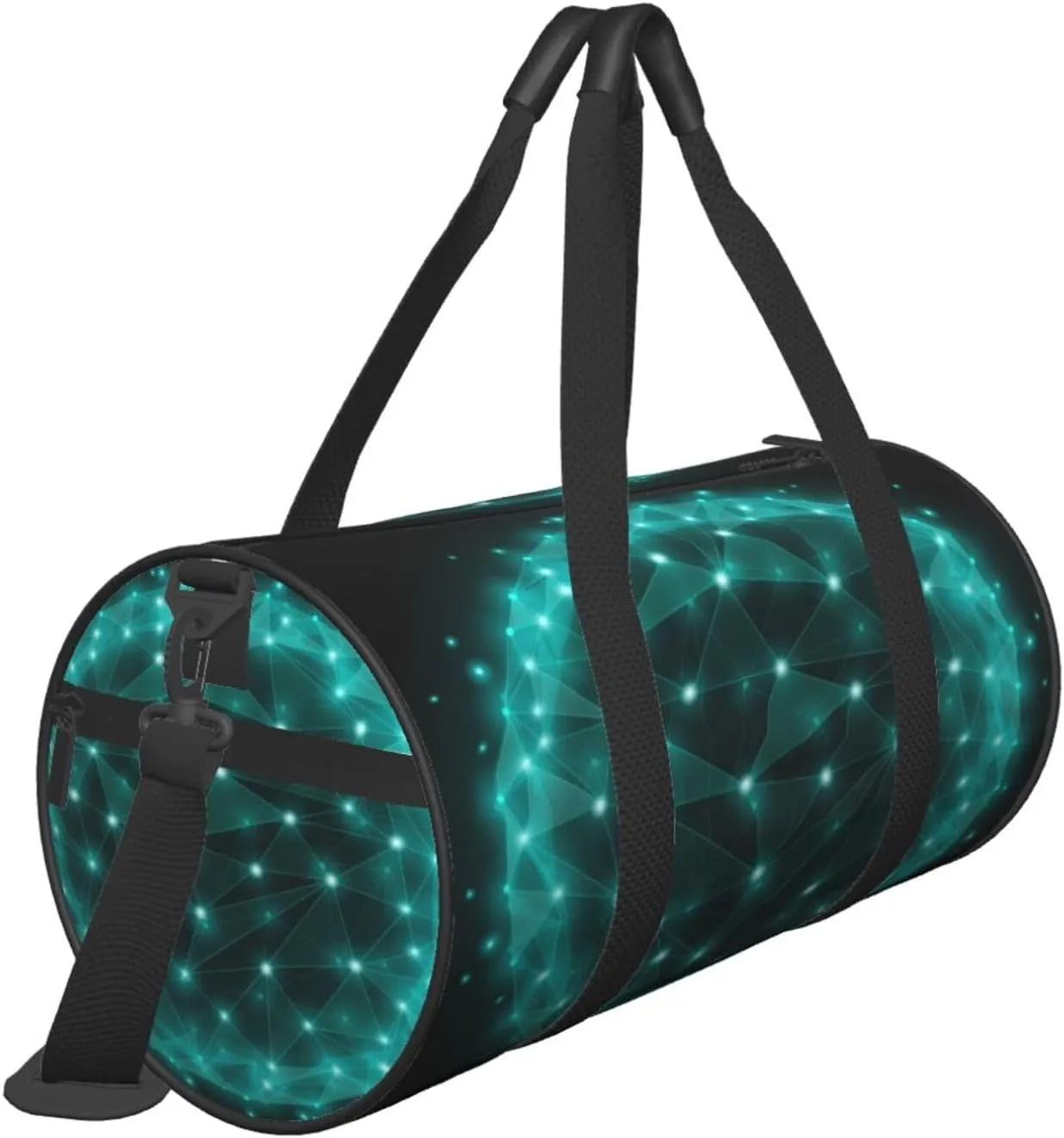 Travel Duffle Bag for Men Women, Sphere Polygonal Dot Web Network Duffle Bags for Sport Gym Overnight Luggage