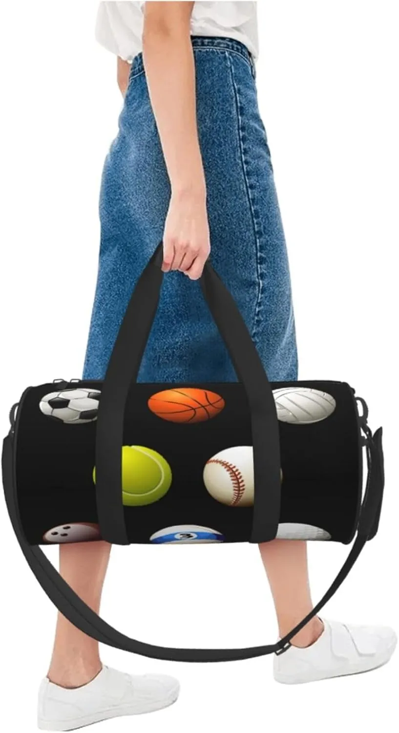 Travel Duffle Bag for Men Women, Sport Balls Duffle Bags for Sport Gym Overnight Luggage