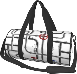 Travel Duffle Bag for Men Women, Steel Pipeline Duffle Bags for Sport Gym Overnight Luggage