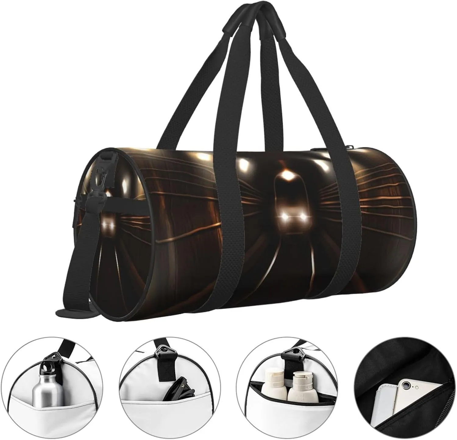 Travel Duffle Bag for Men Women, Subway Train Metro Duffle Bags for Sport Gym Overnight Luggage