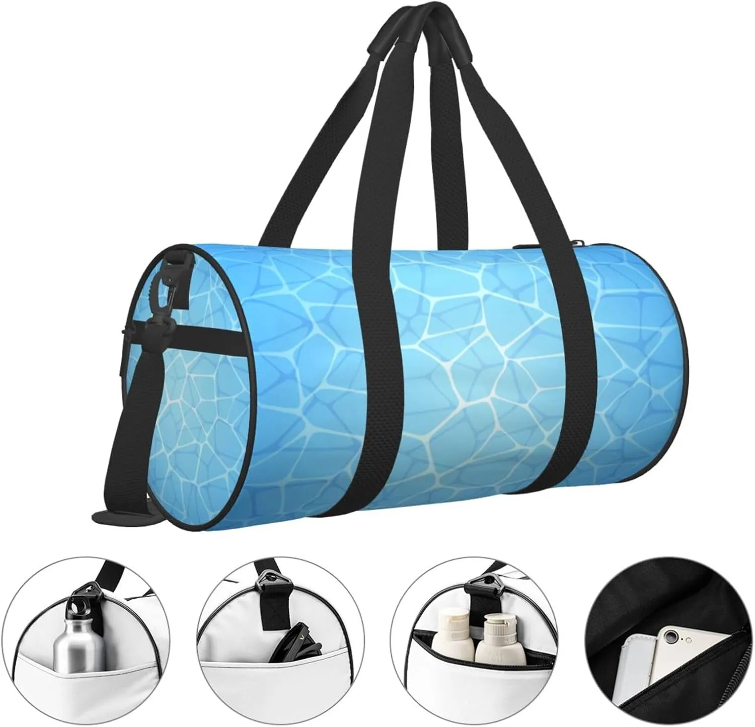 Travel Duffle Bag for Men Women, Swimming Pool 1 Duffle Bags for Sport Gym Overnight Luggage