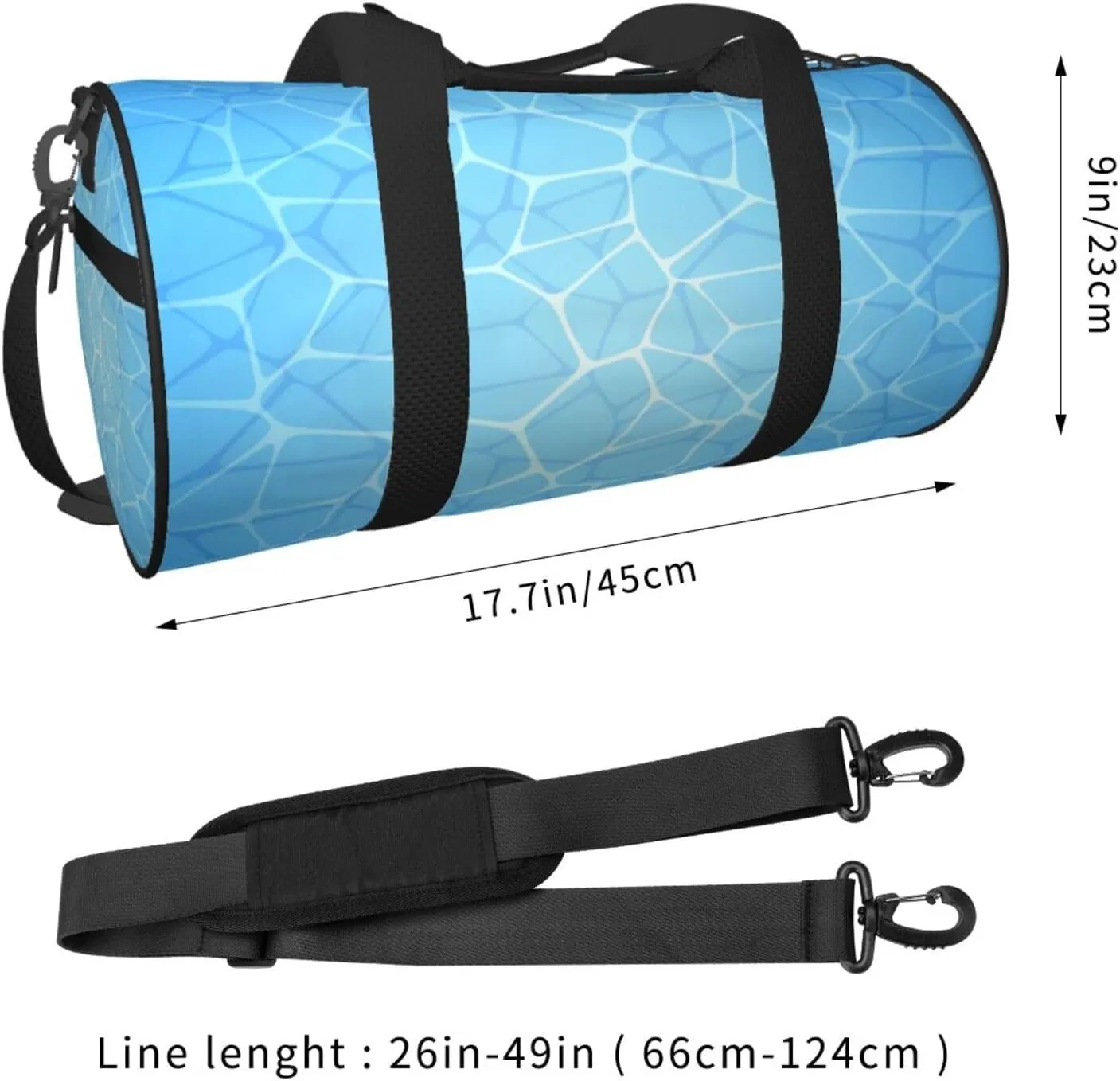 Travel Duffle Bag for Men Women, Swimming Pool 1 Duffle Bags for Sport Gym Overnight Luggage