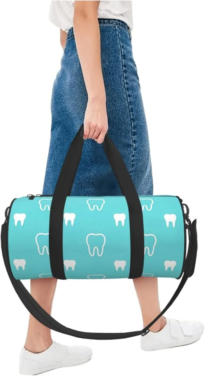 Travel Duffle Bag for Men Women, Teeth Dentist Duffle Bags for Sport Gym Overnight Luggage