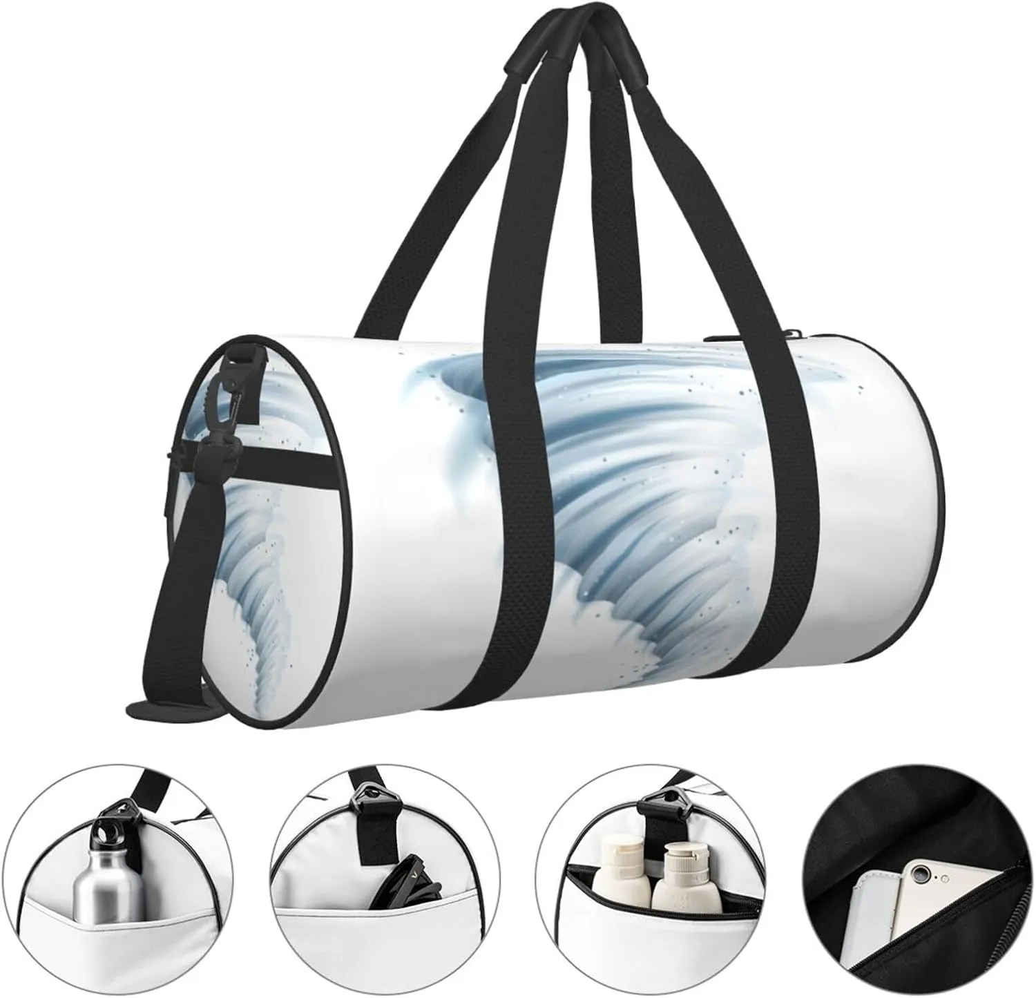 Travel Duffle Bag for Men Women, Tornado Duffle Bags for Sport Gym Overnight Luggage