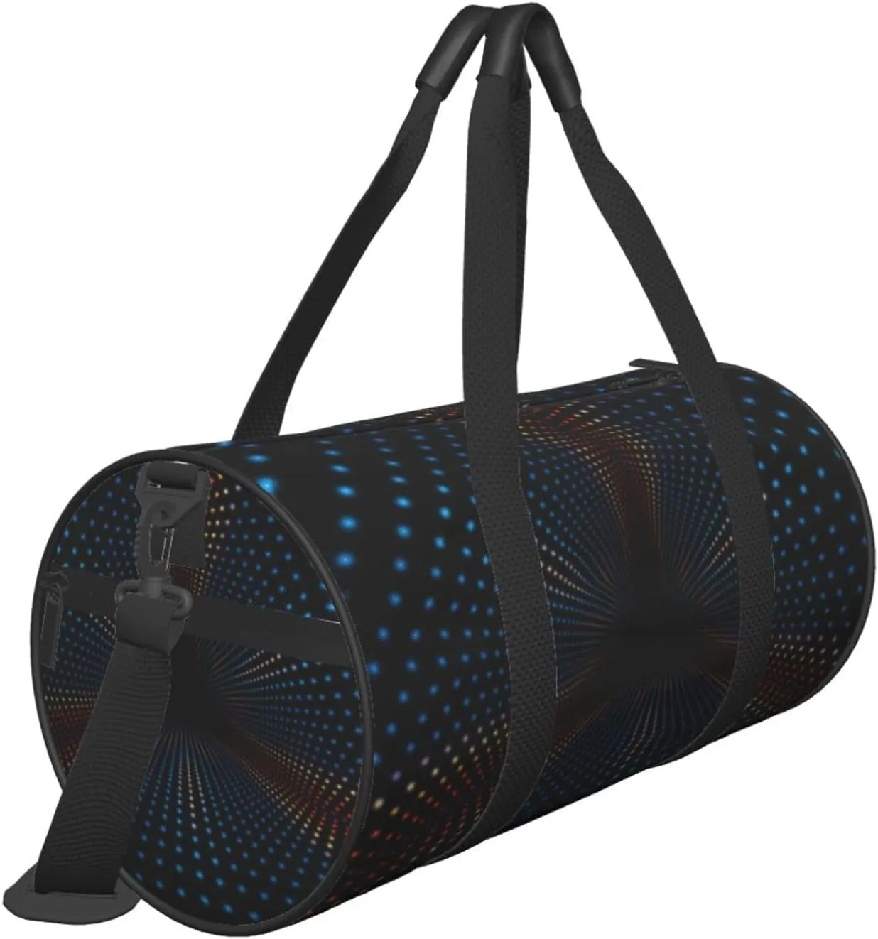 Travel Duffle Bag for Men Women, Triangular Polka Dots Tunnel Duffle Bags for Sport Gym Overnight Luggage