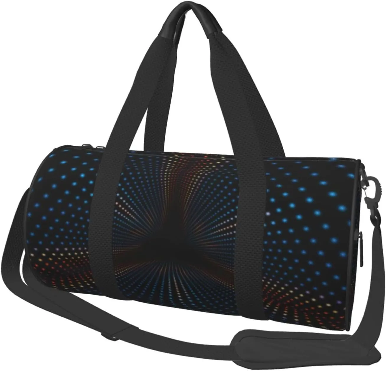 Travel Duffle Bag for Men Women, Triangular Polka Dots Tunnel Duffle Bags for Sport Gym Overnight Luggage