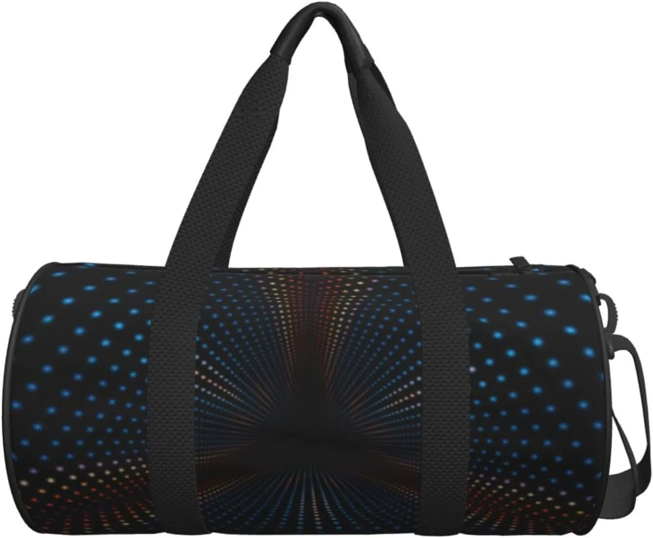 Travel Duffle Bag for Men Women, Triangular Polka Dots Tunnel Duffle Bags for Sport Gym Overnight Luggage