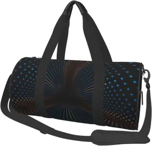 Travel Duffle Bag for Men Women, Triangular Polka Dots Tunnel Duffle Bags for Sport Gym Overnight Luggage
