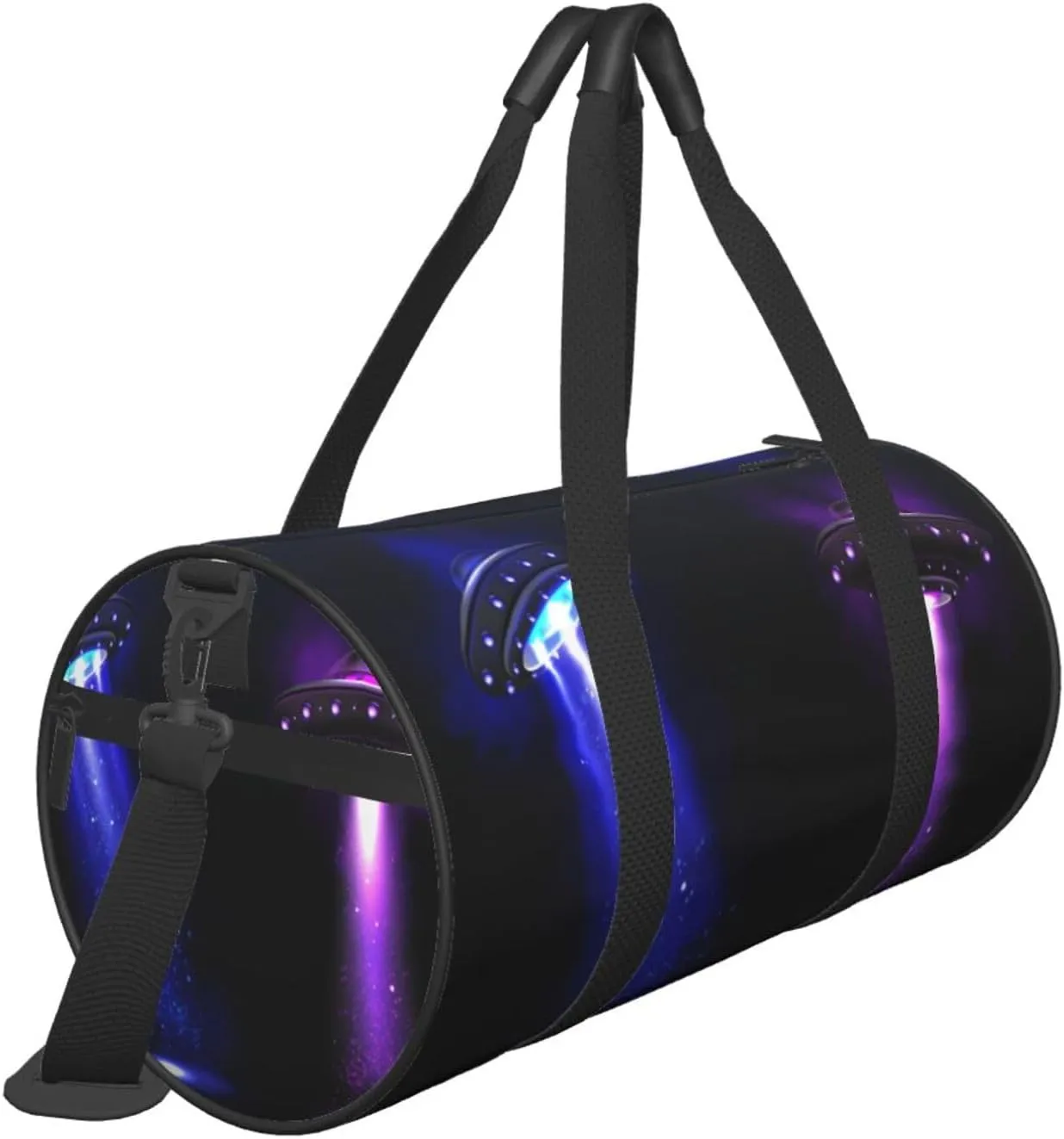 Travel Duffle Bag for Men Women, Ufo Alien Space Ships Duffle Bags for Sport Gym Overnight Luggage