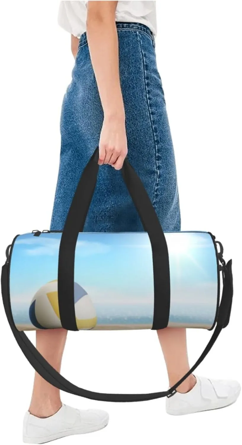 Travel Duffle Bag for Men Women, Volleyball Sandy Beach Duffle Bags for Sport Gym Overnight Luggage