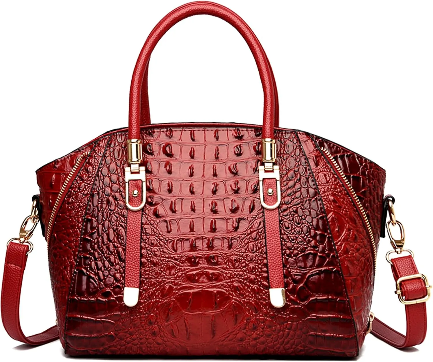 Trendy Crocodile Handbags for Women: Large Capacity Leather Handbag Crossbody Bags with Shoulder Strap Ideal Choice