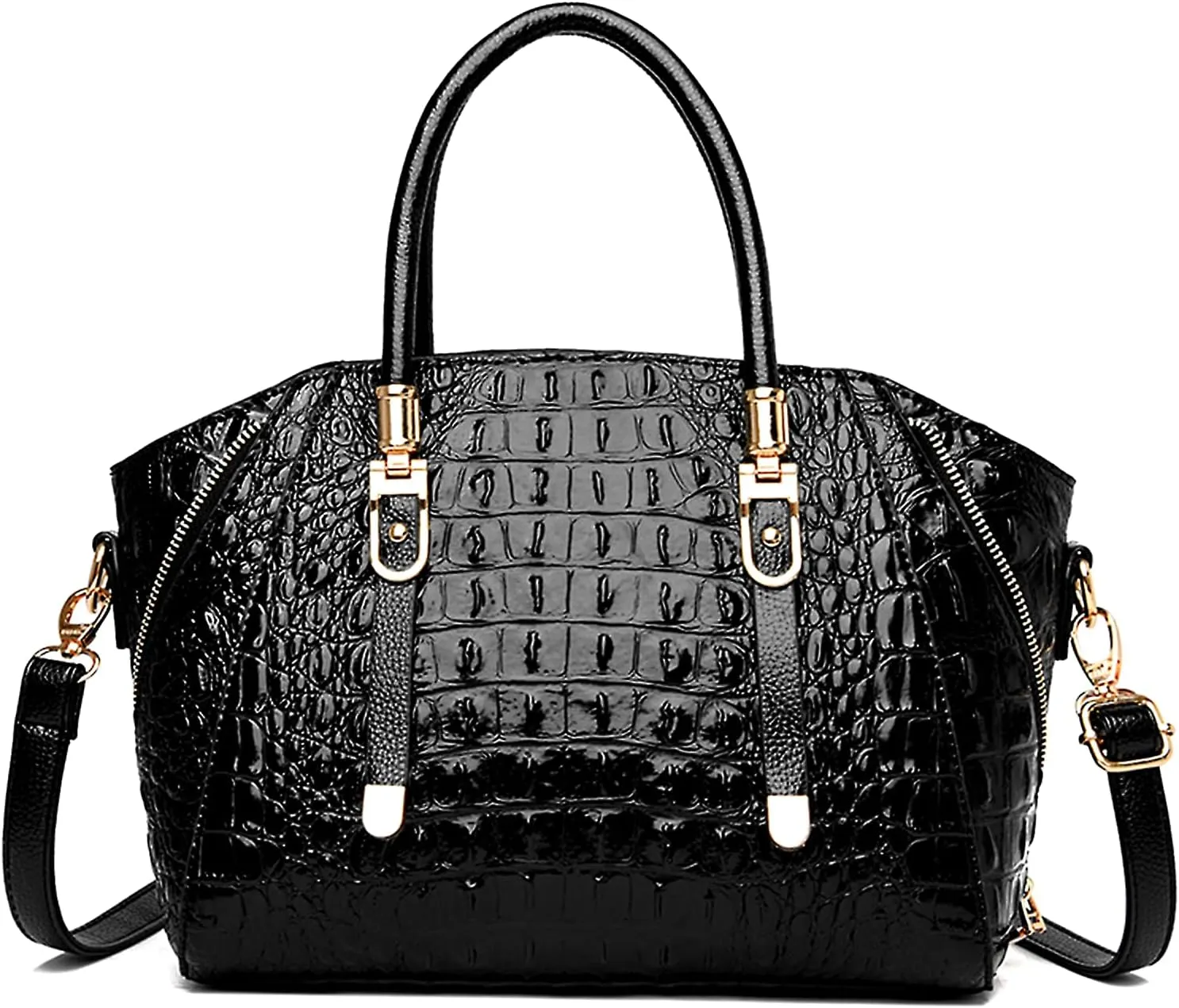 Trendy Crocodile Handbags for Women: Large Capacity Leather Handbag Crossbody Bags with Shoulder Strap Ideal Choice