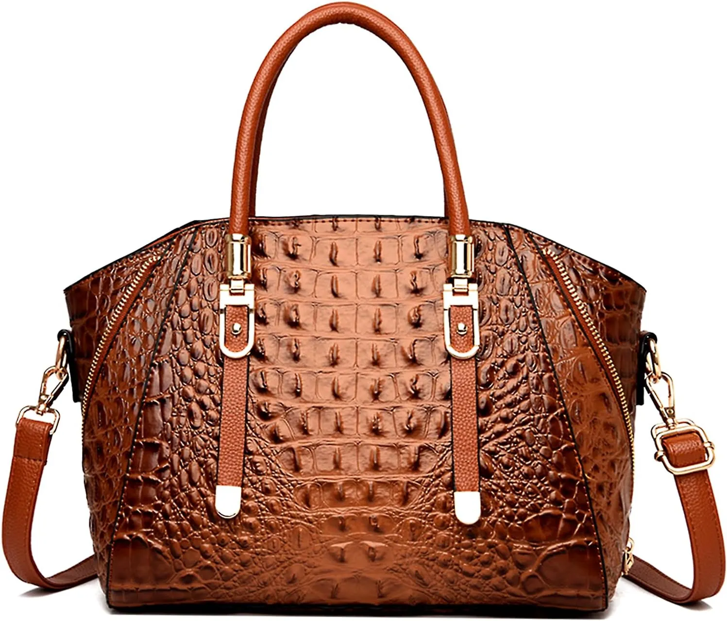 Trendy Crocodile Handbags for Women: Large Capacity Leather Handbag Crossbody Bags with Shoulder Strap Ideal Choice