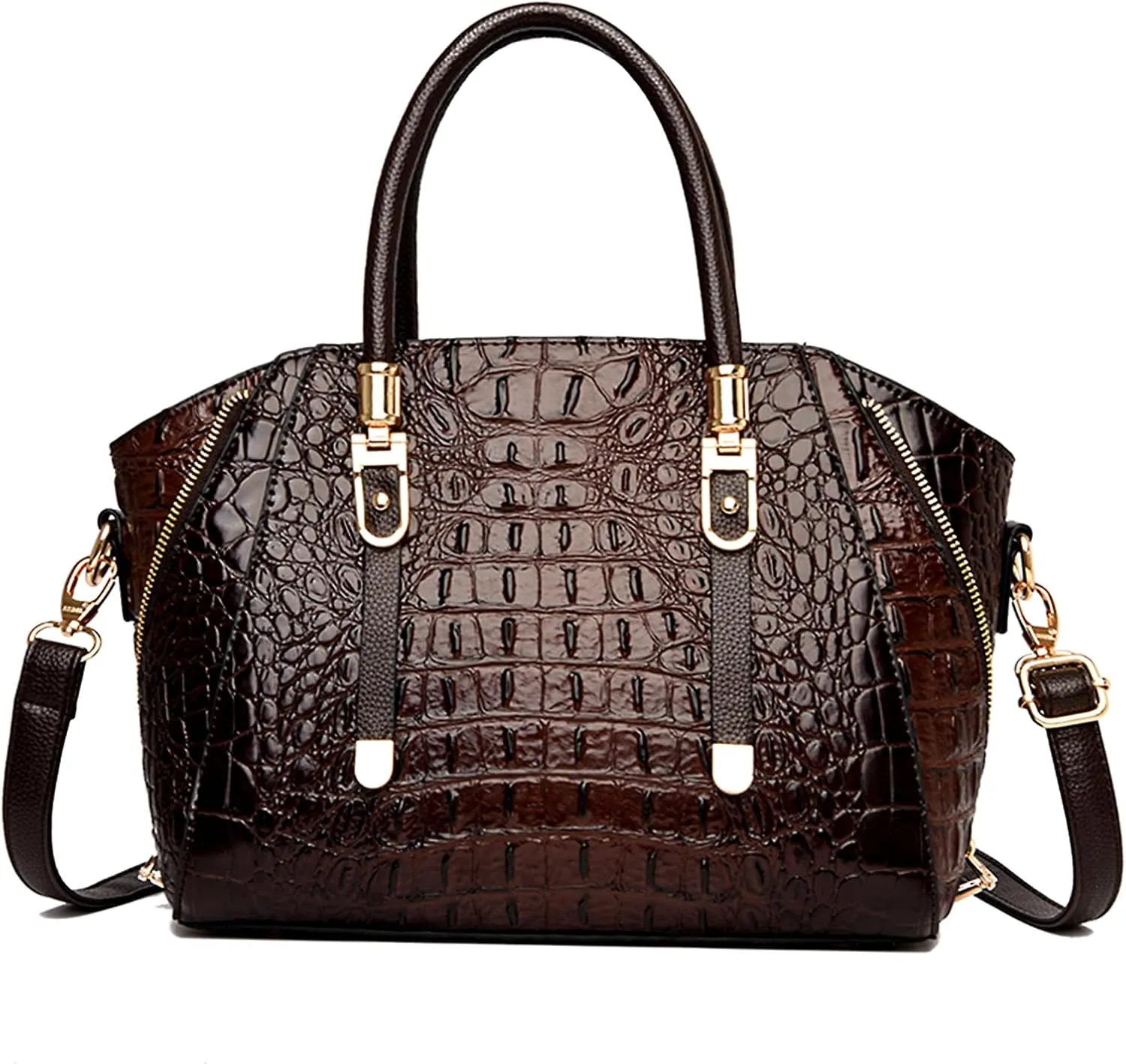 Trendy Crocodile Handbags for Women: Large Capacity Leather Handbag Crossbody Bags with Shoulder Strap Ideal Choice